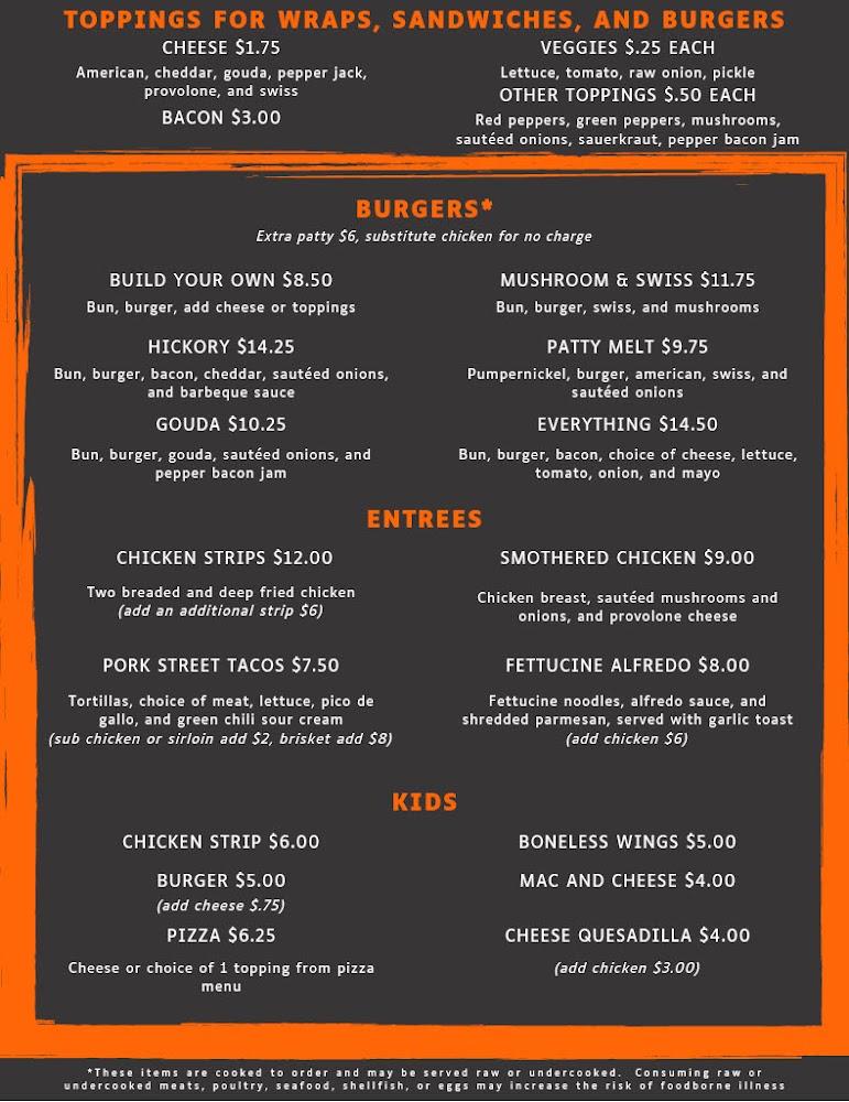 McClusky Bar & Grill Apps and Salads