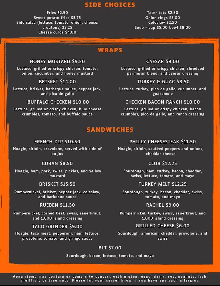 McClusky Bar & Grill Menu image 2